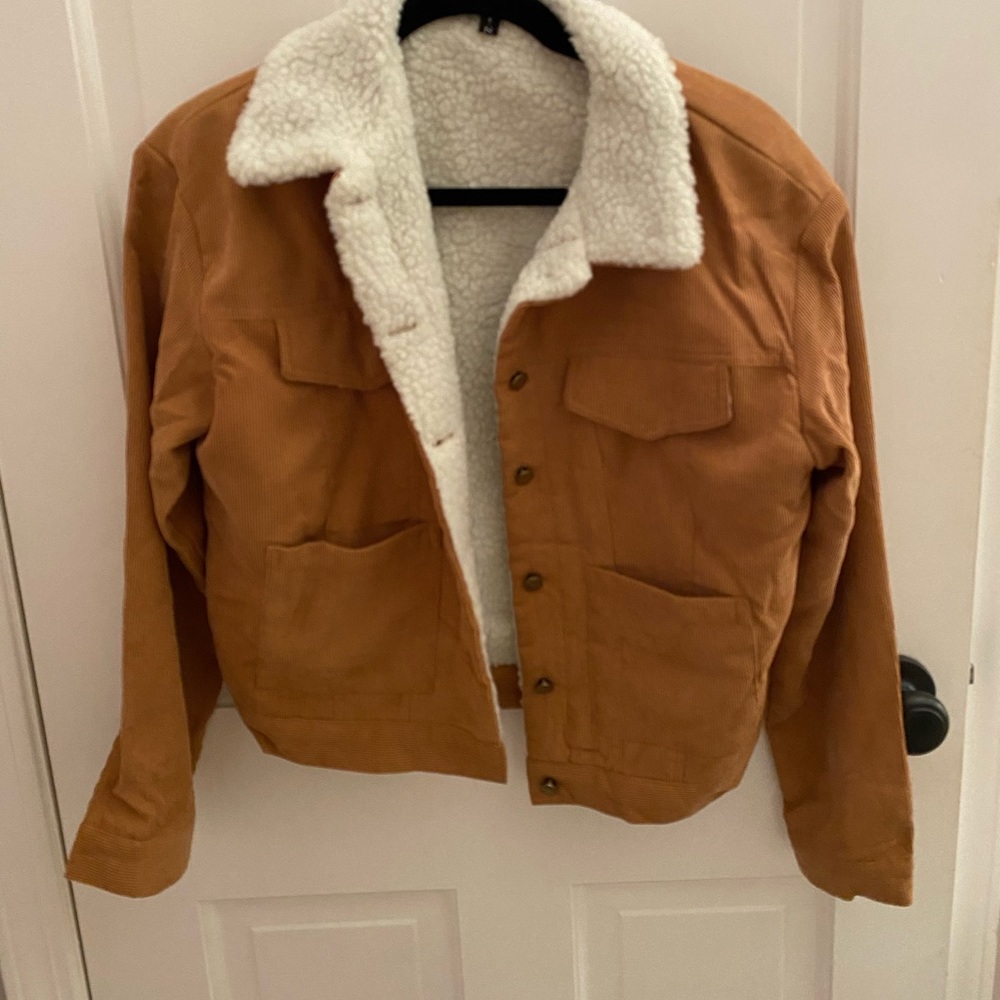 Brown fleece jacket